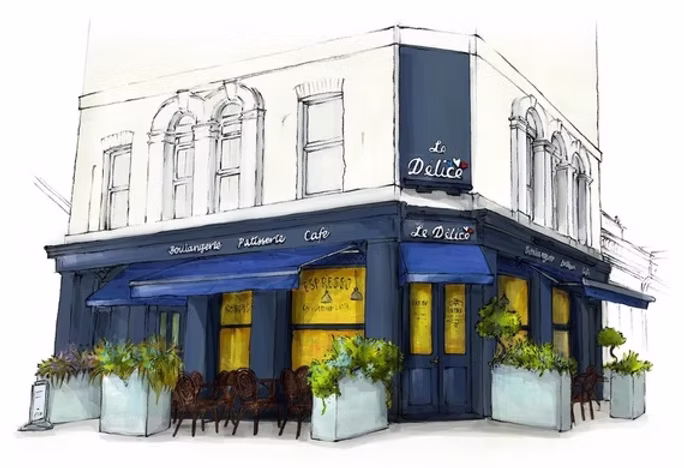 Le Délice storefront illustration
